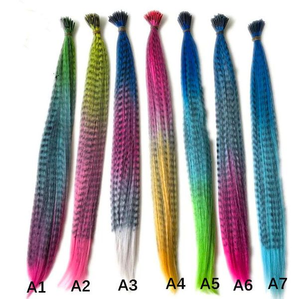 2019 Girls Popular Product 16inch Ombre Color Synthetic Feather