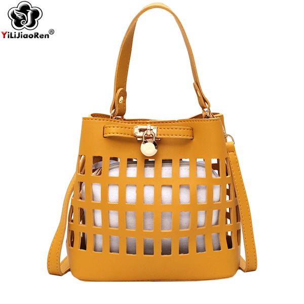 

мода выдалбливают женщины сумки лето пляж сумка известная марка кожа ковш сумки для женщин 2019 простой мешок плеча borsa mare