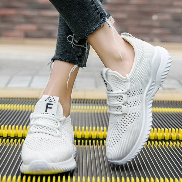 

running shoes for women 2019 summer women sneakers lace up low jogging shoes mesh athletic breathable sports footwear