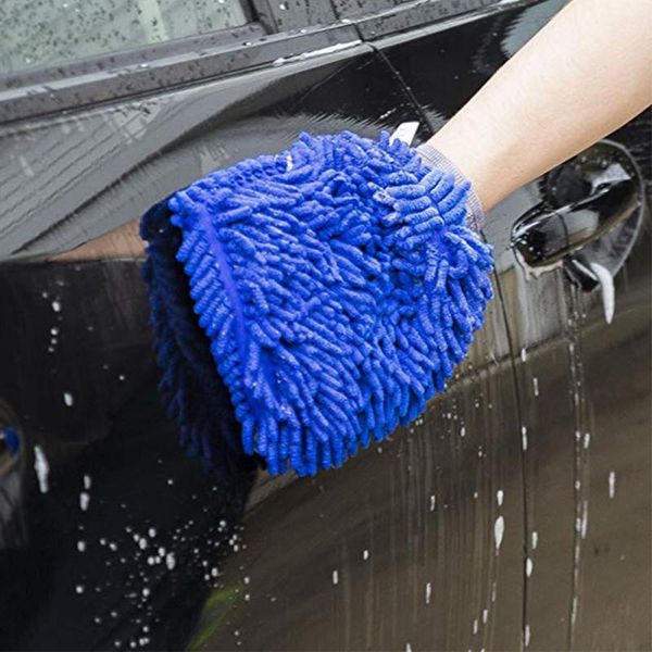 

1pc double sided clean kitchen wash glove chenille scratch exterior care