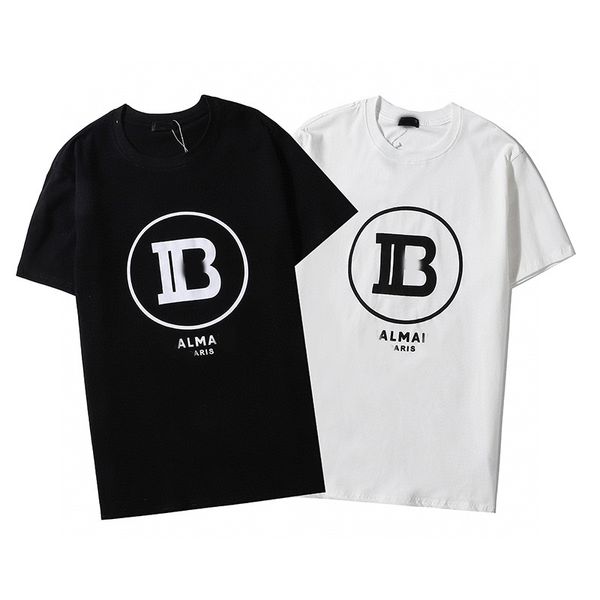 

summer mens designer t shirt casual mens loose brand tees with letters print short sleeves sell luxury mens t shirt size --xxxl, Gray