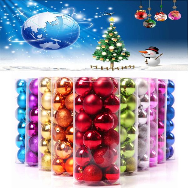 

#s 24pcs christmas xmas tree ball bauble hanging ball wedding home decorations home party ornament christmas decoration gift