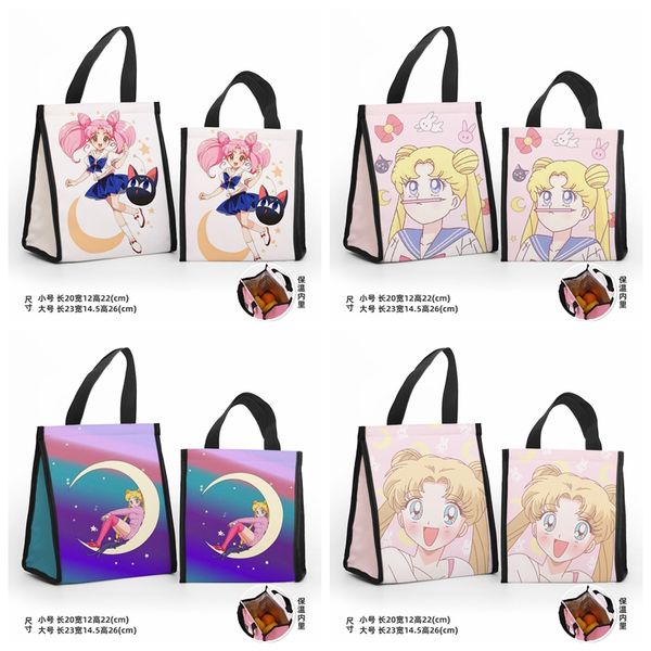 

ivyye sailor moon fashion customized lunch bags cartoon tote warm storage bag portable women girls new, Blue;pink