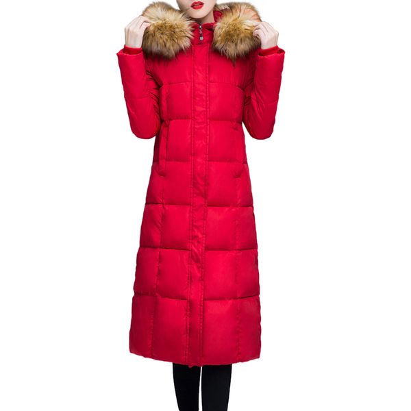 

hxroolrp womens coat autumn winter hooded thick warm jaqueta slim overcoat girl faux fur hat jaquetas feminino chaqueta mujer c3, Black