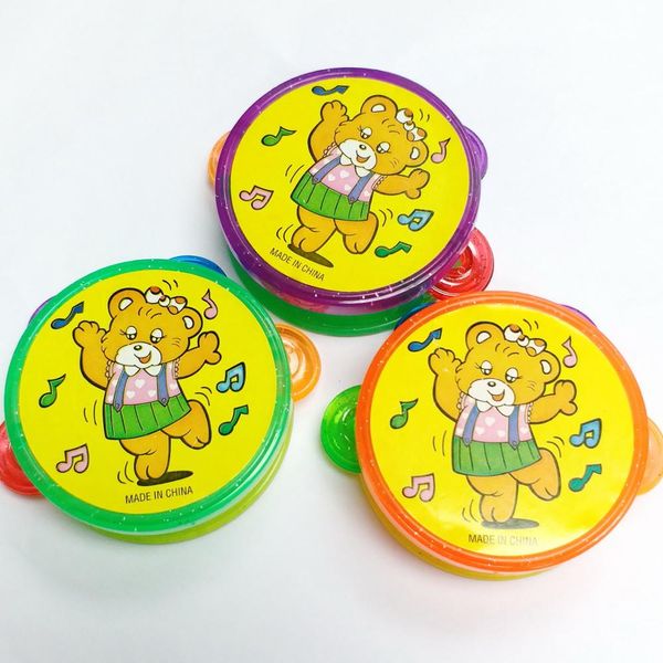 

4 colorful bear tambourine musical 612 toys boys girls noise maker birthday party pinata fillers lucky favors gift prize novelty