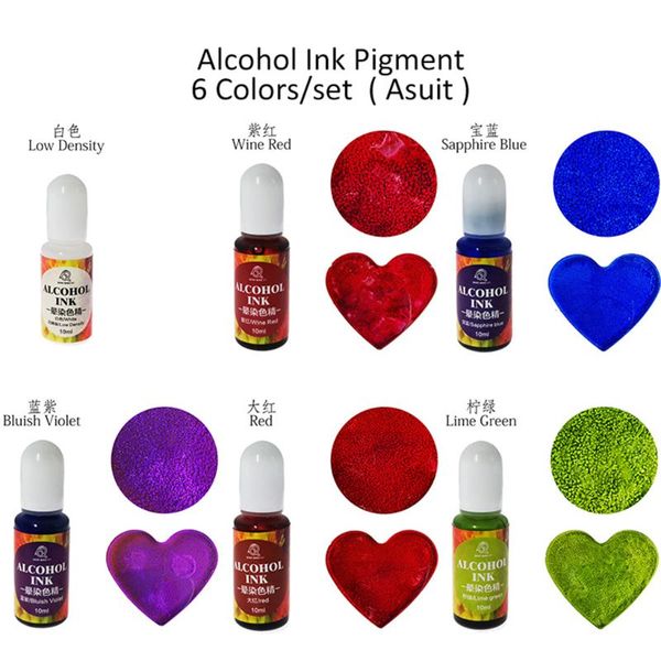 

6/12 цветов / комплект эпоксидный пигмент жидкий краситель краска чернила диффузионная смола ювелирные изделия diy изготовление ремесел аксе