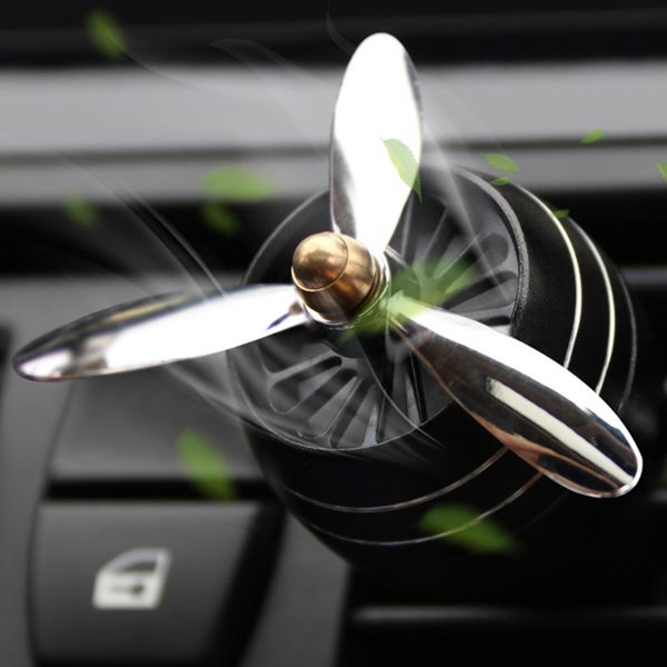 

car perfume diffuser air freshener led light 3 vent outlet clip automobiles decor propeller fragrance smell ornament