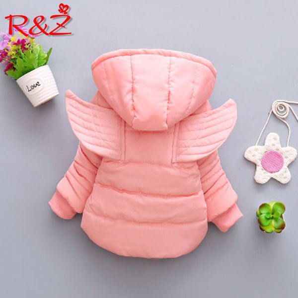 

r&z children's cotton clothing 2019 winter new female baby cotton coat plus velvet thick autumn and winter jacket 0-3y, Blue;gray