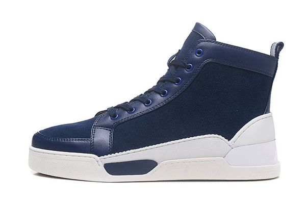 

red bottom casual shoes luxury designer fashion spike shoes men and women flat bottom loafers for sale, Black