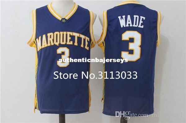 

vintage dwayne wade #3 college marquette golden eagles basketball jersey all size embroidery stitched xs-6xl vest jerseys ncaa, Black;blue