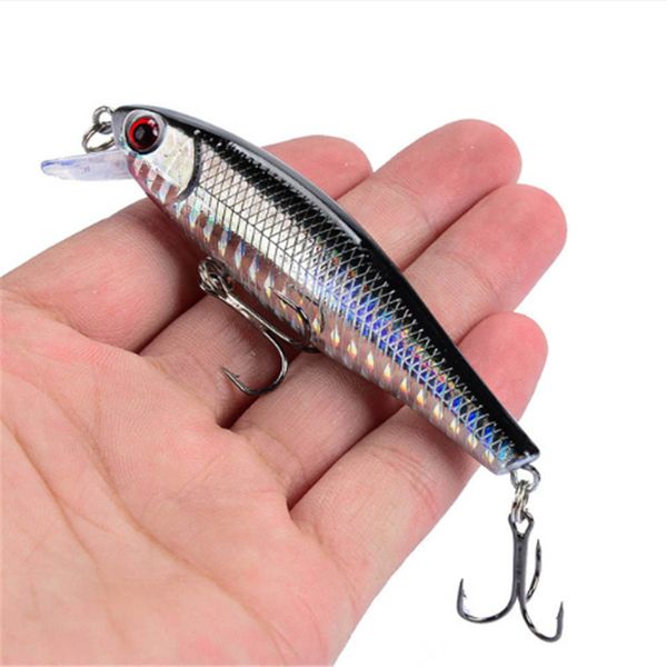

1pcs minnow fishing lure artificial hard bait bionic 3d eyes 8.5cm 9.2g floating wobbler crankbait bass trolling fishing tackle