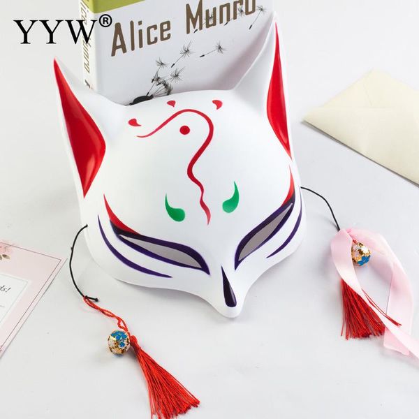 

половина маска для лица японское аниме ручной росписью хэллоуин косплей маска сша пластиковые маскарадные маски карнавал маскарад костюм