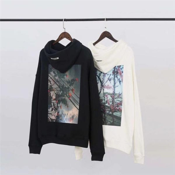 

туман essentials толстовки цветы женщины мужчины уличная мужская толстовка с капюшоном essentials, Black