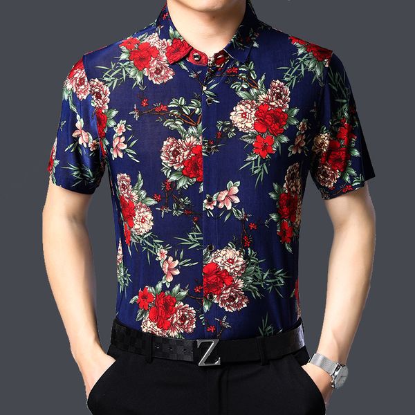 

wholesale mens shirts flowers oversized clothing for mens floral bright white beach shirts hawaiian big size ali express, White;black