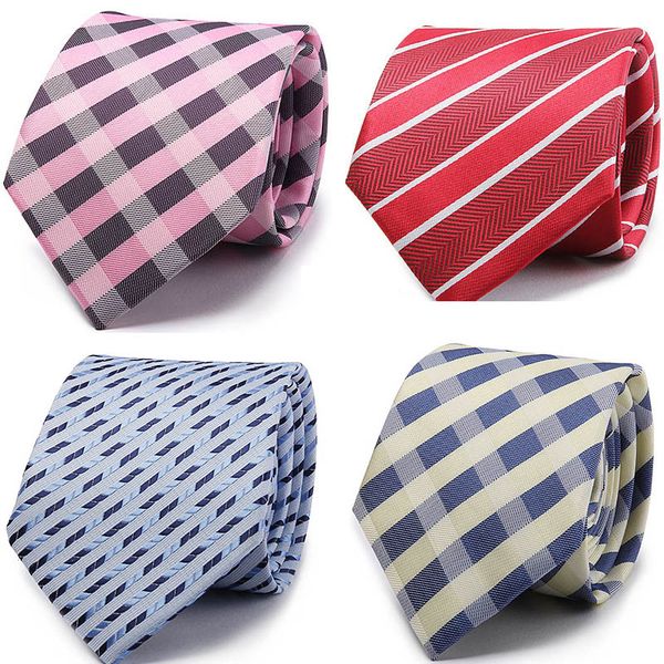 

new classic 100% silk men's ties neck ties 8cm plaid striped ties for men formal business luxury wedding party neckties gravatas, Blue;purple