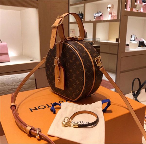 

19ss luxurious monogram petite boite chapeau crossbody clutch bags fashion messenger shoulder ladies women mini bumbag outdoor handbag