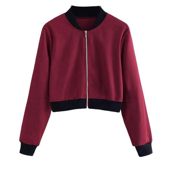 

fashion winter jacket short coat stand-up collar warm long sleeve coat women autumn outerwear 2019, Black;brown