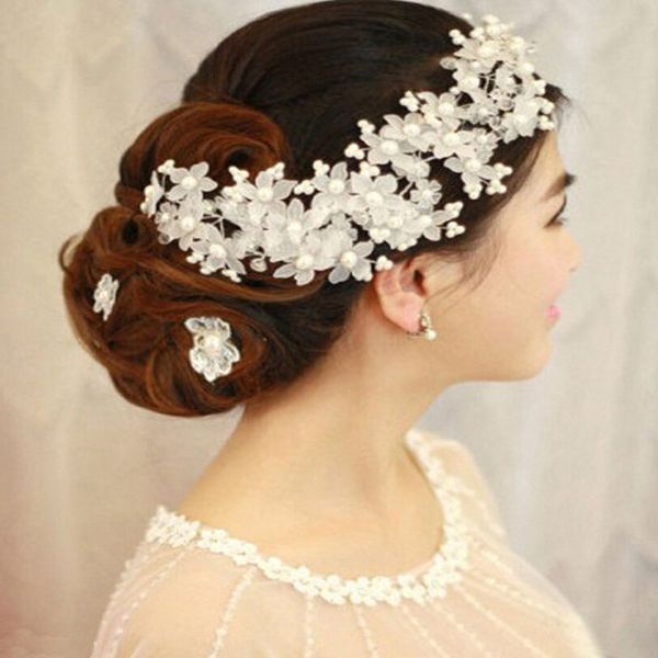 

2019 new arrival hairwear pearl jewelry bridal hair combs hairpin tiara wedding hair accessories for brides wedding accessories, Golden;white