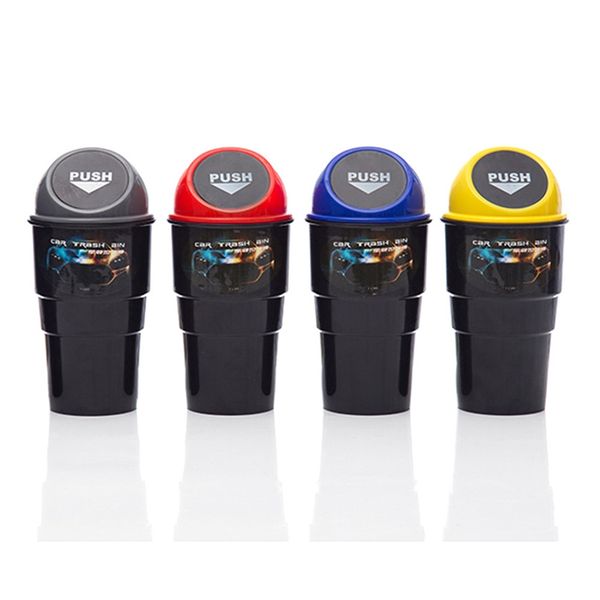 

car mini garbage can auto creative trash can vehicle dust holder bin box 4 colors