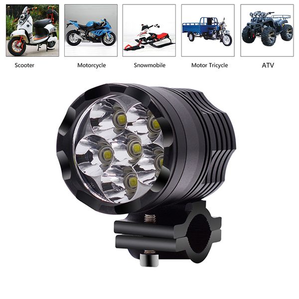 

motorcycles lighting headlight 6500k bulb 60w super bright working lights wide spotlight aluminum external kit auto atv scooter