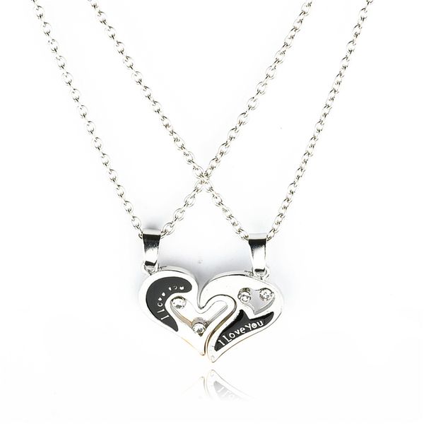 Wholesale Couple Necklace Lover Moon Love Sign I Love You Heart