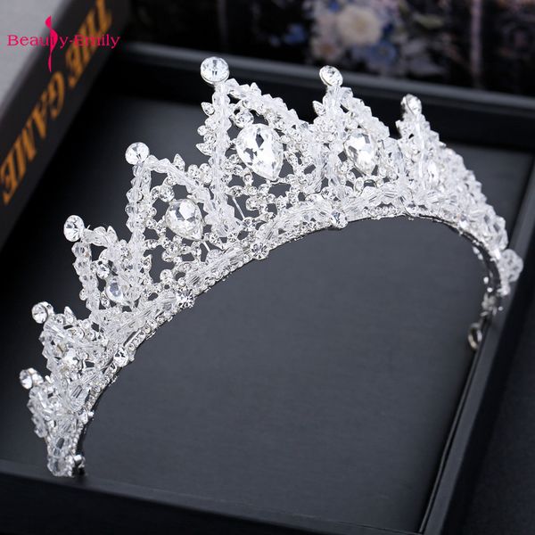 

beauty-emily crystal crown for wedding rhinestones bridal headwear princess hair accessories headband 2019