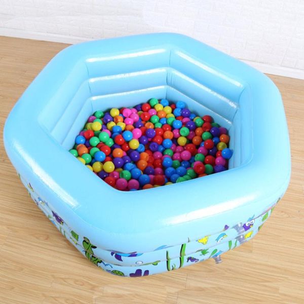 

outdoor inflatable swimming pool garden hexagonal swim pool children little pump baby toddler water game piscina