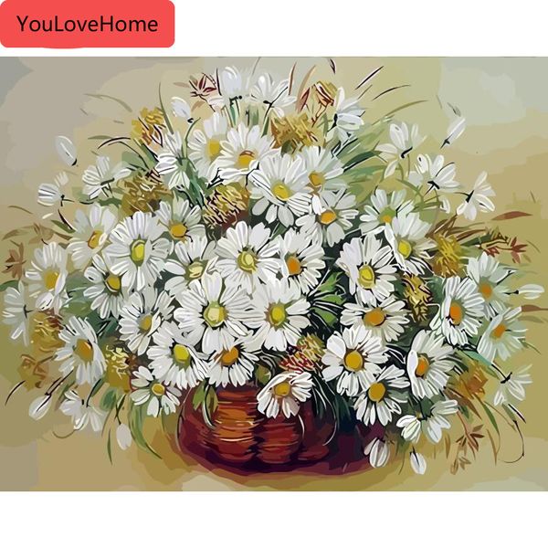 diy живопись цифры цветы ручная роспись наборы рисунок украшения дома искусство подарок масло раскраски картины холст животные арт картина