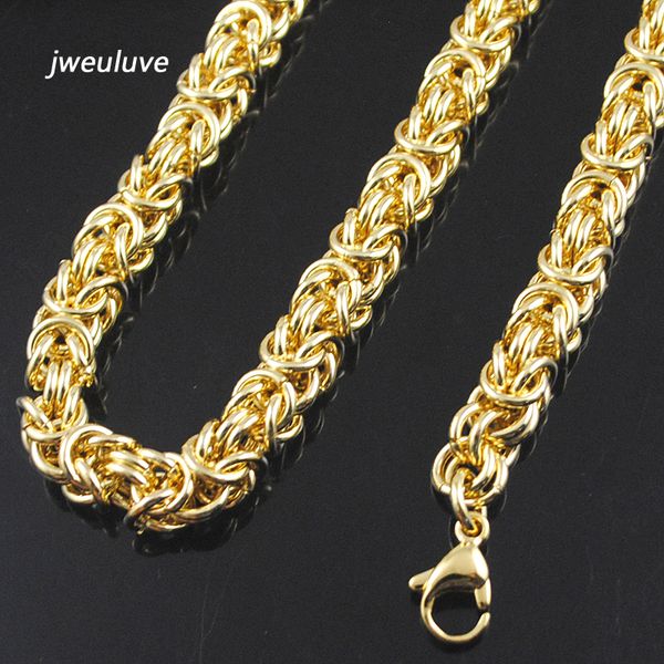 

amumiu 7mm gold chain huge & heavy long rope stainless steel men's chain necklace link wholesale kn010, Silver
