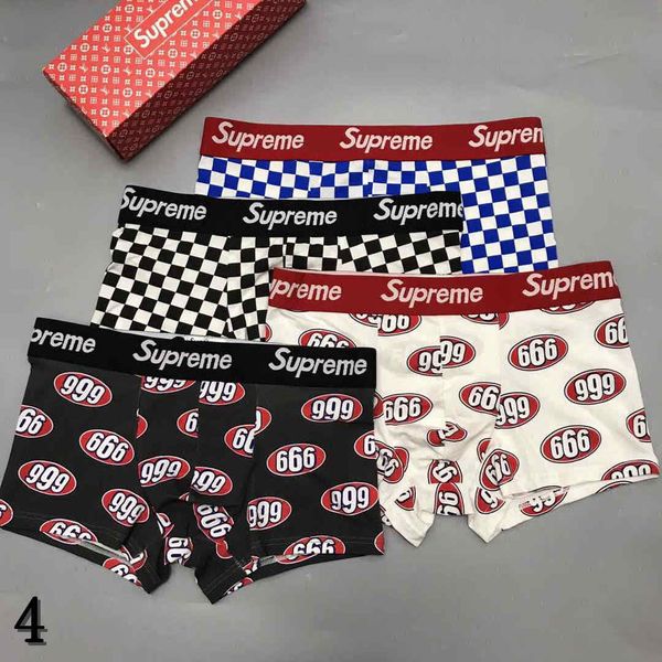 

mens underpants checkerboard plaid pattern boxers trend letter s underwear casual number printed nightwear new 4 styles.#4, Black;white