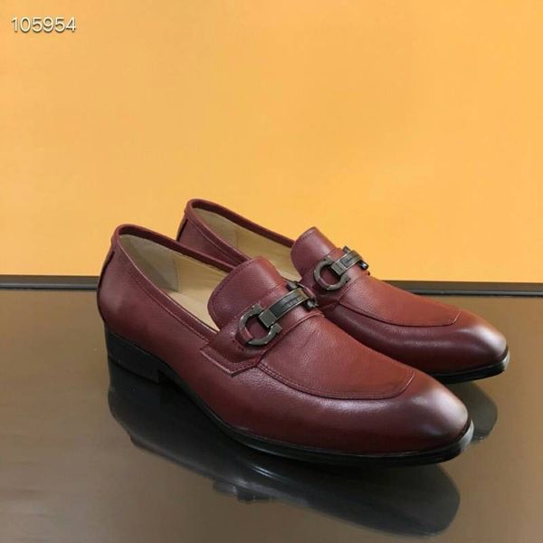 

2019 new arrival fashion men's casual leather shoes luxury designer genuine leather solid shoes size: man 38~45, Black