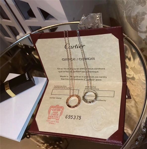 

C necklace jewelry de igner chain luxury brand c love cla ic pendant gold rope chain pt950 plated wedding aaaaa original box