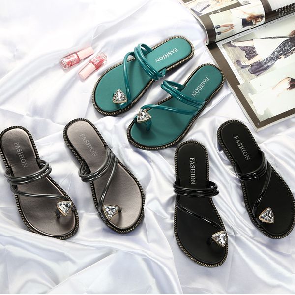 

rubber slippers low shoes woman 2020 luxury slides slipers women shale female beach designer new summer sabot massage fashion, Black