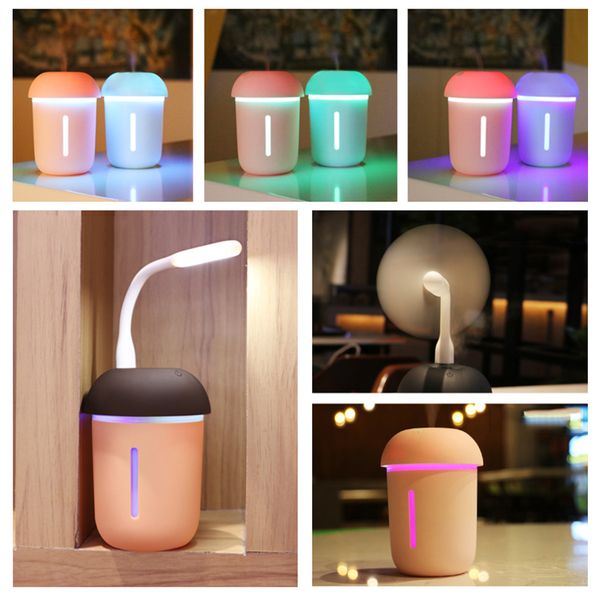 

3in1 mushroom humidifier usb charging car air purifier multi-function water meter fan night light humidificador coche