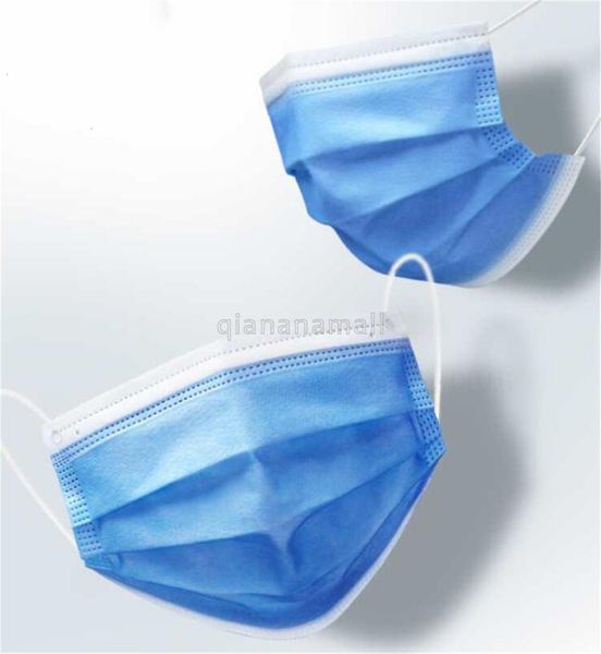 

50pcs lrb9 stock lot in pm2.5 elastic mouth soft 50pcs breathable face non woven disposable dust mask dhl black blue