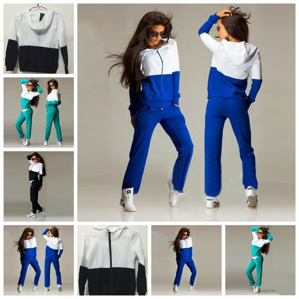

hoodies 2021 winter fashion europe america pure color printing spell cap zipper fleece suit sportswear in succession, Black