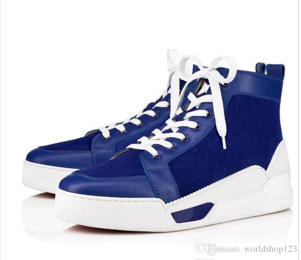 

новый сезон мужчины повседневная обуви sneaker мужчины туфли с красной подошвой rankick плоский из натуральной кожи привет-топ, роскошная св, Black