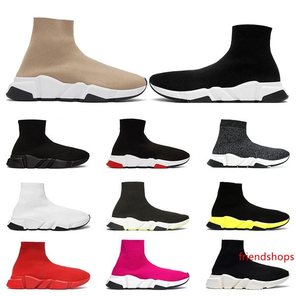 

2020 socks designer shoes platform luxury casual of triple beige black white red bule flat mens womens sports sneakers fashion size 36-45