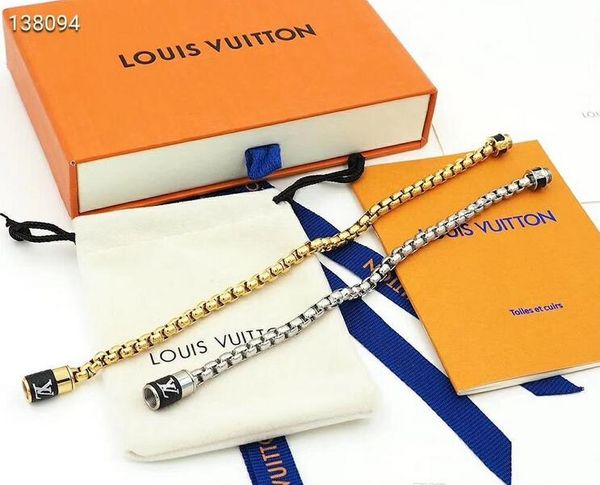 

new brand designers gold bracelet for women classic designer 18k gold plated titanium steel rose gold silver bracelets with box, Golden;silver