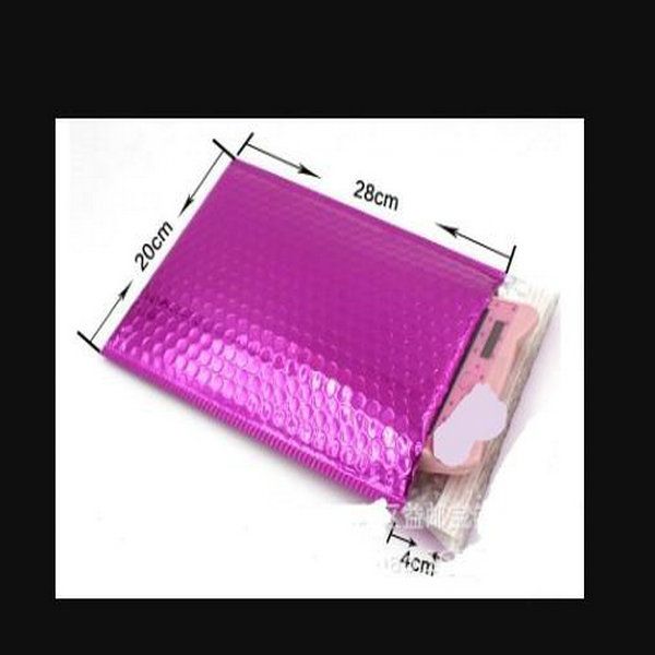 

rose red aluminized filme zipper bubble envelope bag thickening express large packaging bag poly bubble envelopes dhl sweet07