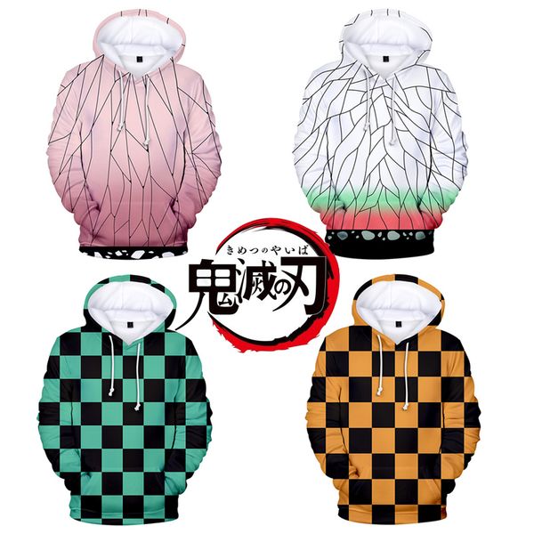 

anime demon slayer hoodies kimetsu no yaiba hoodie sweatshirts cosplay kamado nezuko kamado tanjirou pullover cosplay costome, Black