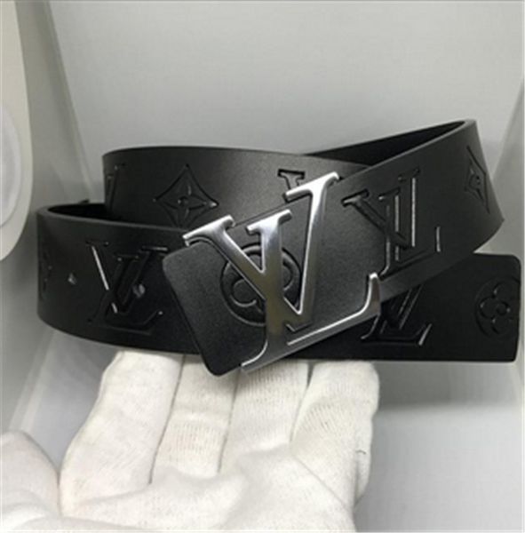 

fashion mens business belts luxury ceinture metal smooth buckle genuine leather belts for men l buckle belt ing, Black;brown