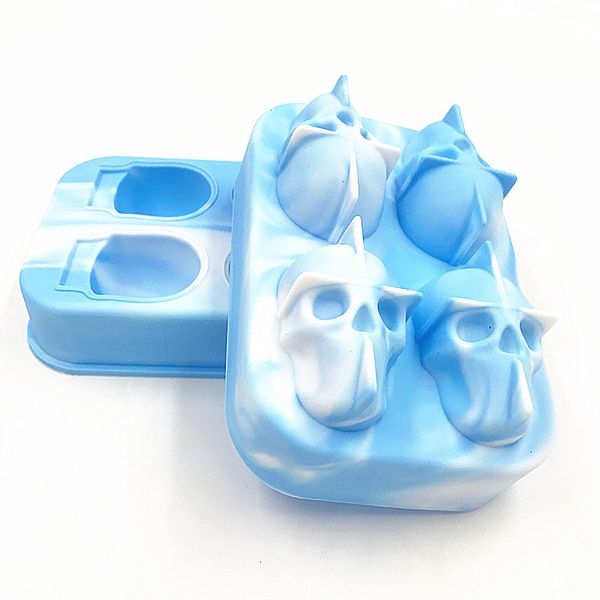 

3d череп ice cube плесень maker силикон шоколадный торт лоток кухня конфеты плесень бар партии прохладный виски вино мороженое инструменты