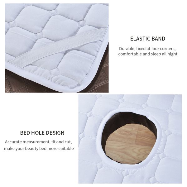 

massage all-round wrap fitted sheet solid polyester elastic cover bed sheet forepart hole bedding article salon couch