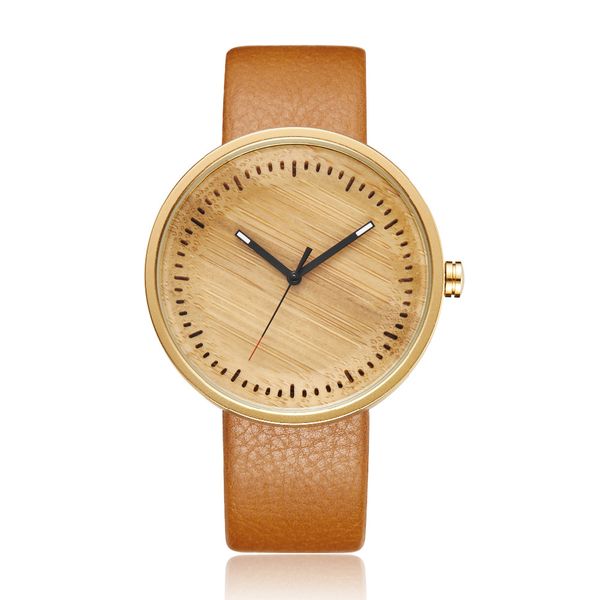

women men bamboo wood watch mens women's wooden wristwatch leather retro couple watch clock reloj de madera relogio masculino, Slivery;brown