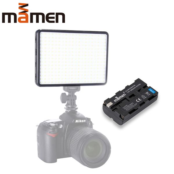 

mamen led pgraphy lighting lamp dimmable p video light on camera studio 300 led ring light for youtube live streaming