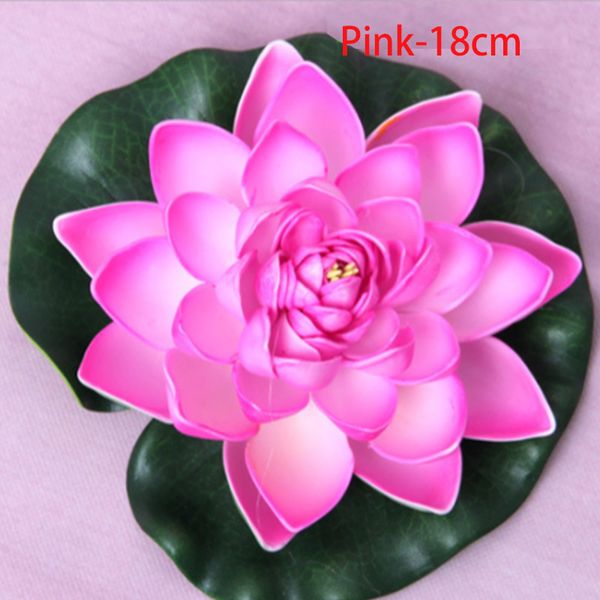 

1 pc 10-28cm decoration garden artificial false foam lotus flowers lotus flower water floating pool garden plants decoration