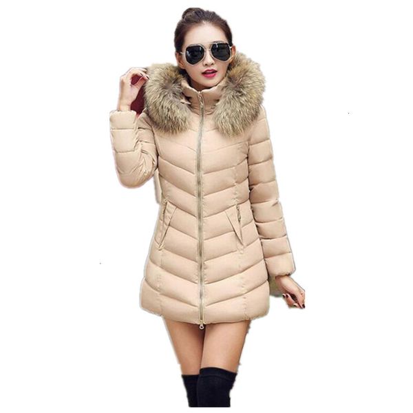 

2019 winter jas women's jackets artificial raccoon collar female parka black fat cats wet women's racer jaqueta k119