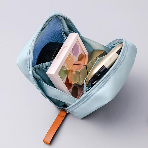 

solid color flamingo cosmetic bag square travel portable small handbag travel toiletry storage bag beauty makeup