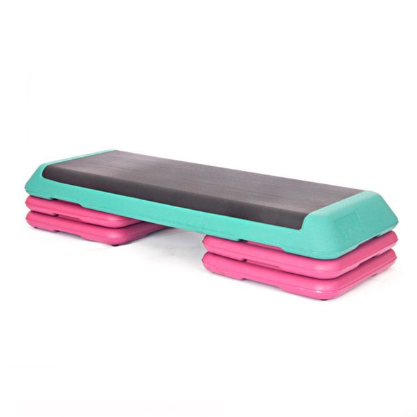 

43" aerobic fitness exercise step stepper platform adjust 6"- 8"- 10